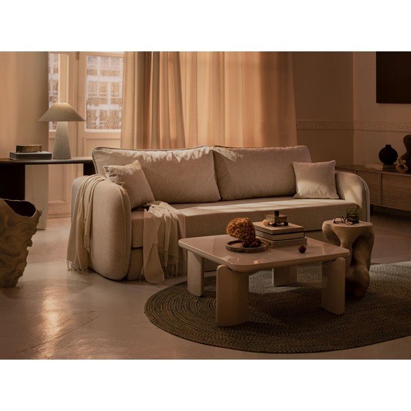 Krem sklopiva sofa 225 cm – Micadoni -image-2