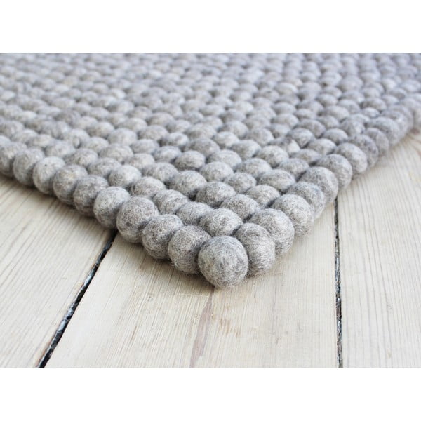 Tepih od vunenih pompona u boji pijeska Wooldot Ball Rugs, 120 x 180 cm