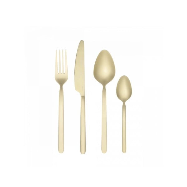 Pribor 16 kom od nehrđajućeg čelika u zlatnoj boji Stella – Blomus