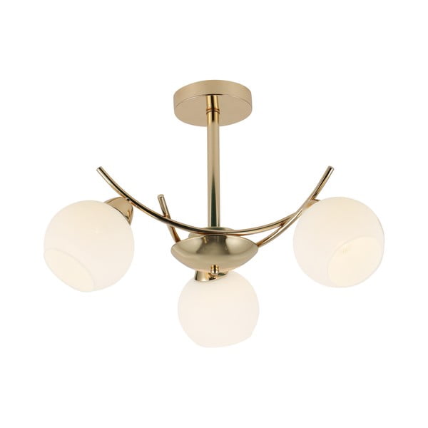 Bijela/u zlatnoj boji stropna svjetiljka sa staklenim sjenilom 36x52 cm Amos – Candellux Lighting-image-1