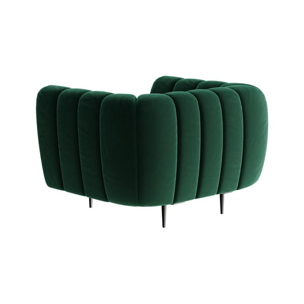 Tamnozelena baršunasta fotelja Ghado Shel-image-3