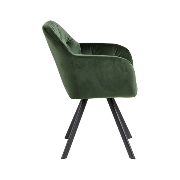 Zelena podstavljena blagovaonska stolica s naslonima za ruke Lola – Actona-image-2