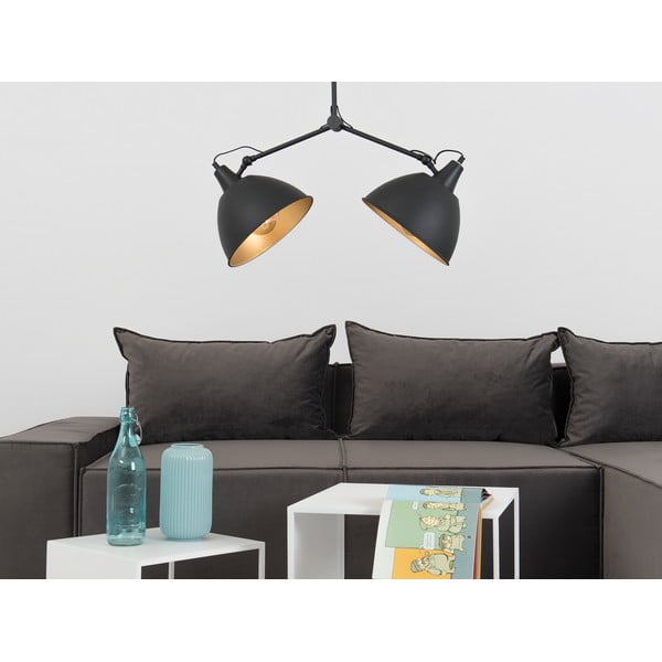 Crno/zlatna visilica s metalnim sjenilom 104x104 cm Coben - CustomForm-image-4