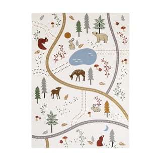 Krem dječji tepih za igru 123x180 cm Little Forest – Nattiot