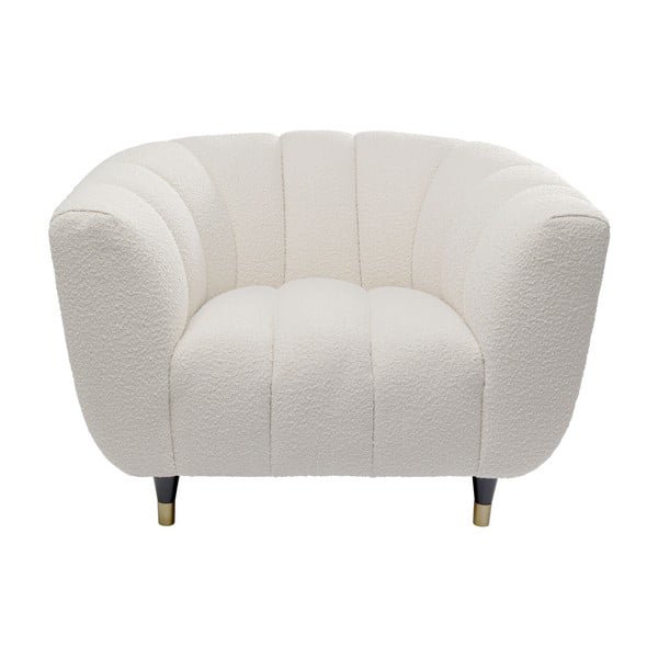 Bijela fotelja od bouclé tkanine Spectra – Kare Design