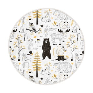 Žuti /bijeli dječji tepih ø 120 cm Comfort – Mila Home