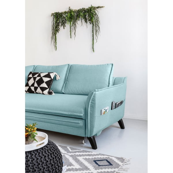 Svijetloplava kutna gatnitura na razvlačenje Miuform Charming Charlie, lijevi kut-image-4