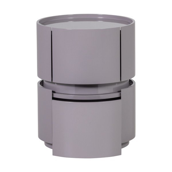 Svijetlo sivi noćni ormarić u sjajnom dekoru Lunex – WOOOD-image-3