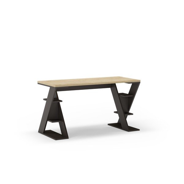 Radni stol s pločom stola u dekoru hrasta 60x137 cm Butterfly – Marckeric-image-2