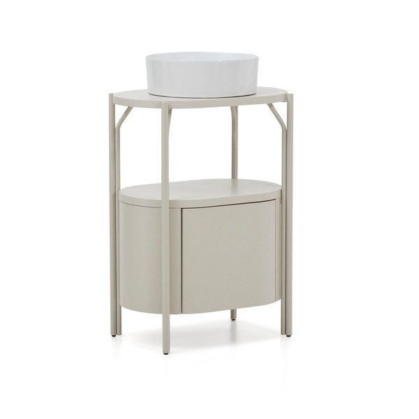 Bijeli ormarić za ispod umivaonika 60x81 cm Arely – Kave Home-image-4