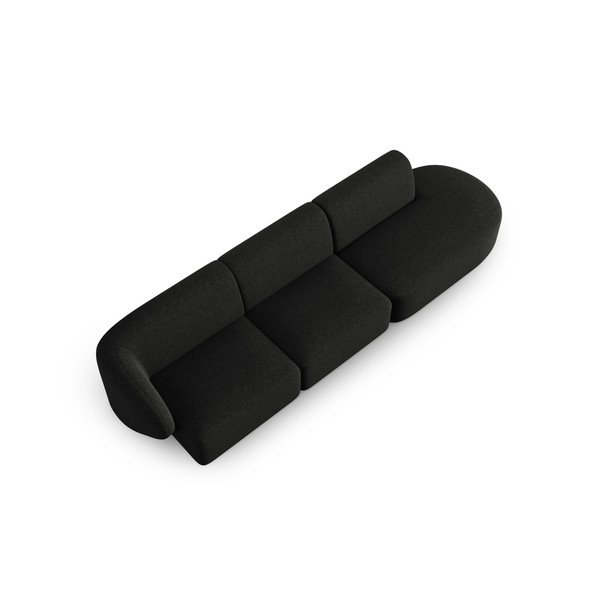 Crna sofa od šenila s lijevim kutom 311 cm Paolo – Milo Casa-image-1