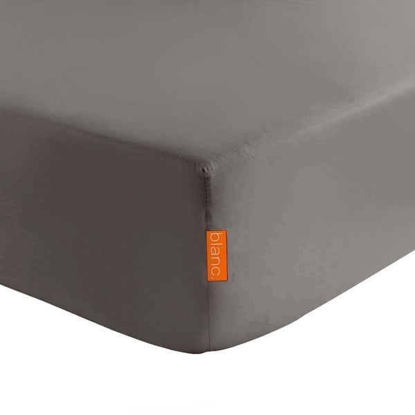 Tamno siva elastična plahta HF Living Basic, 160 x 200 cm