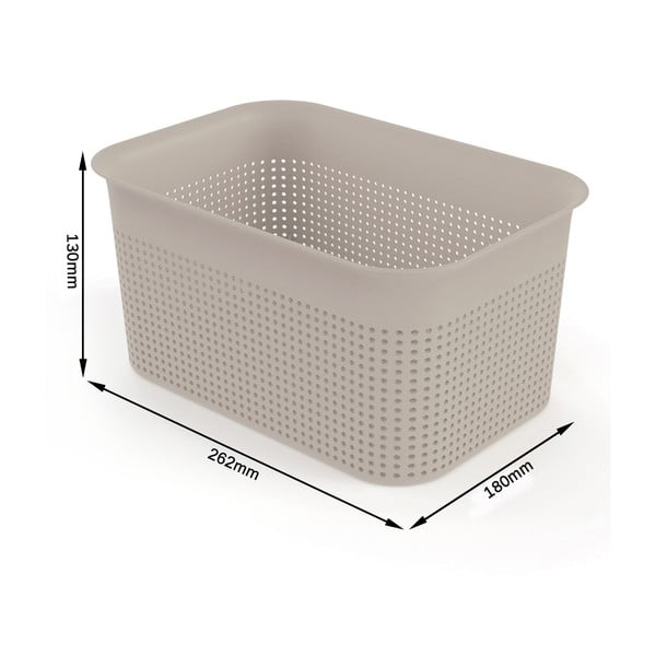 Bež košara za pohranu od reciklirane plastike Brisen - Rotho-image-4