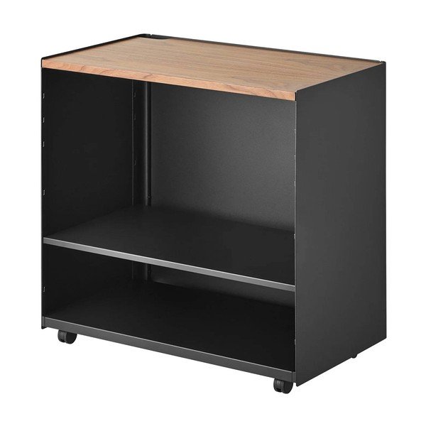Crni metalni regal na kotačima 60x59x35 cm Tower – YAMAZAKI