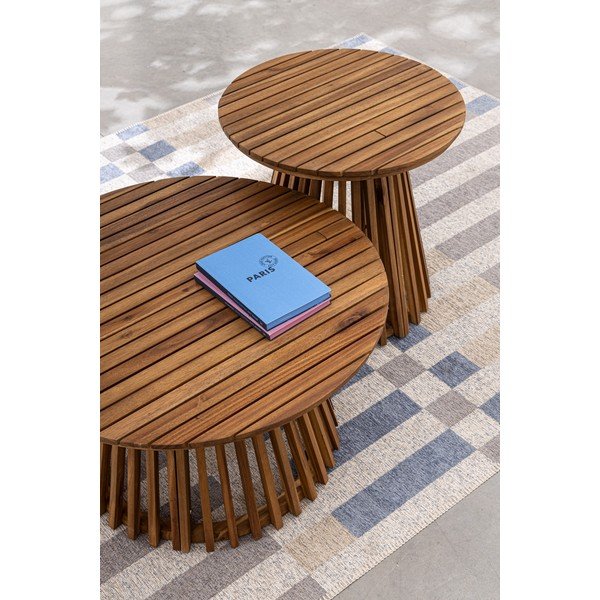 Okrugao vrtni stolić od masivnog bagrema ø 50 cm Rodano – Bizzotto-image-1