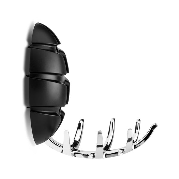 Crna/u sjajno srebrnoj boji plastična zidna kuka Bug – Spinder Design-image-2