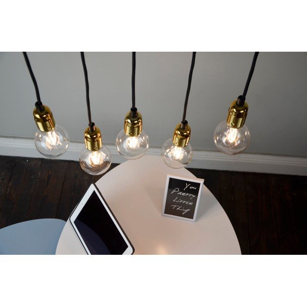 Petodijelna viseća lampa s detaljima u boji zlata Bulb Uno Attack-image-2