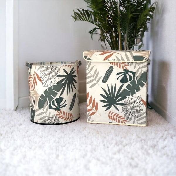 Tekstilne košare u setu 2 kom za skladištenje – Mioli Decor-image-1