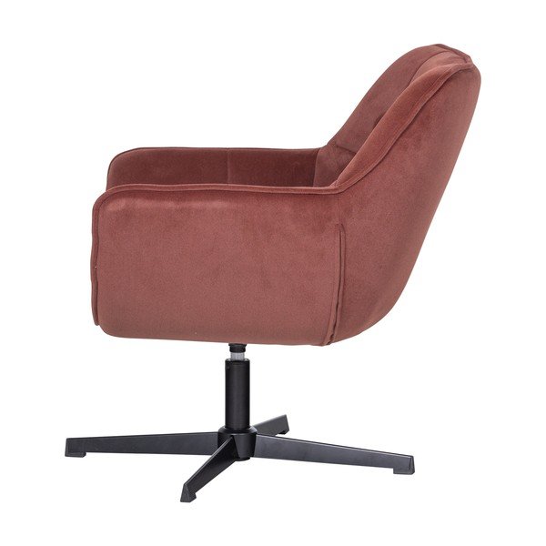 Okretna baršunasti fotelja boja terakote Wibo – WOOOD-image-3