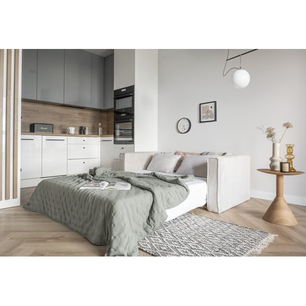 Bijeli kauč na razvlačenje 168 cm Lucky Lucy - Miuform-image-3