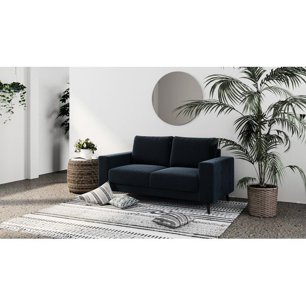 Tamnoplava baršunasta sofa Ghado Fynn, 168 cm-image-1
