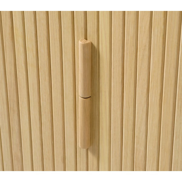 Ormarić u dekoru hrasta s kliznim vratima u prirodnoj boji 113x90 cm Cavo – Unique Furniture-image-1