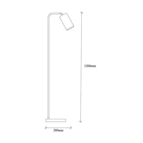 Crna/u zlatnoj boji stojeća svjetiljka s metalnim sjenilom (visina 120 cm) Emek – Opviq lights-image-3