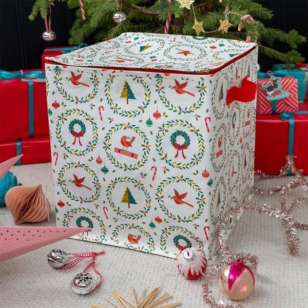 Kutija za pohranu odjeće od reciklirane plastike 32x32x35 cm Classic Christmas – Rex London-image-3