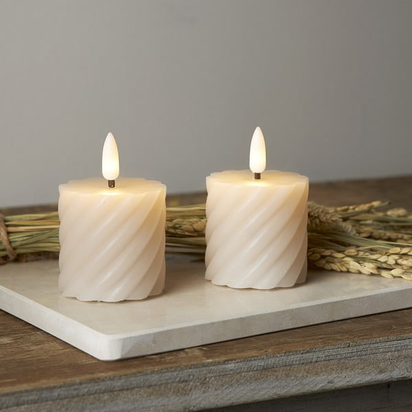 LED svijeće u setu 2 kom (visina 7,5 cm) Flamme Swirl – Star Trading-image-1