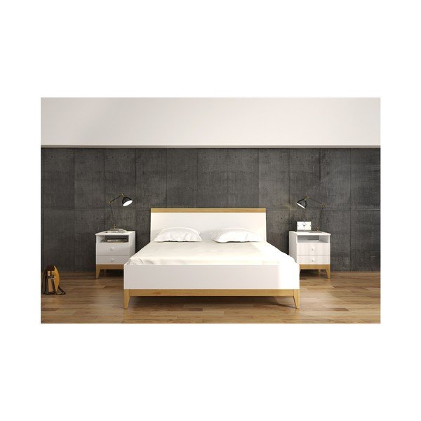 Bračni krevet od punog borovog drveta SKANDICA Livia BC, 140 x 200 cm-image-1