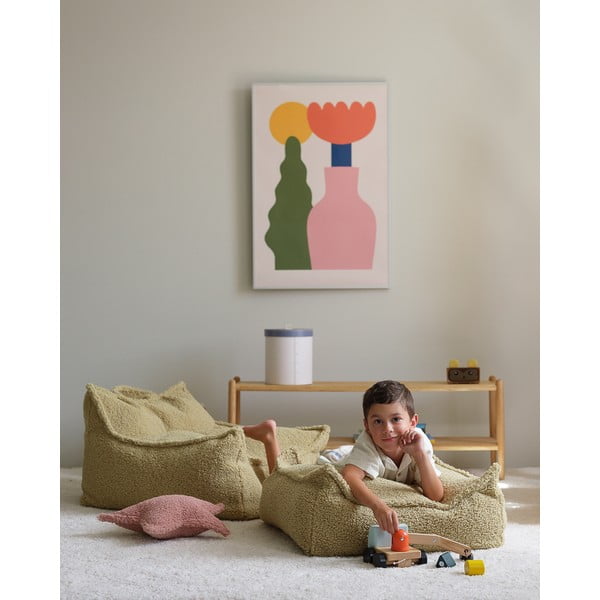 Zelena vreća za bebe od bouclé tkanine Square – Wigiwama-image-1