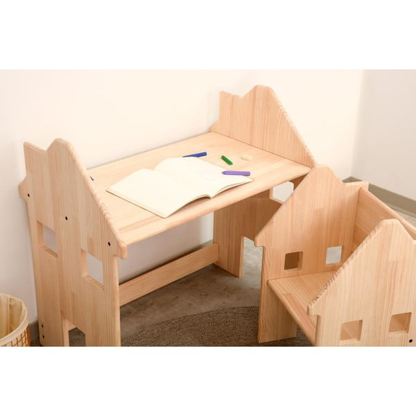 Dječji stol od borovine Little Nice Things HappyHouse-image-1