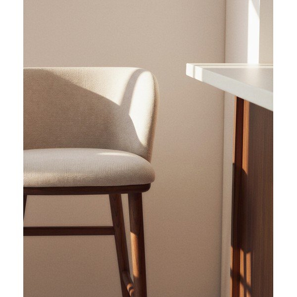 Bež podstavljena barska stolica (visine sjedala 75 cm) Ciselia – Kave Home-image-2
