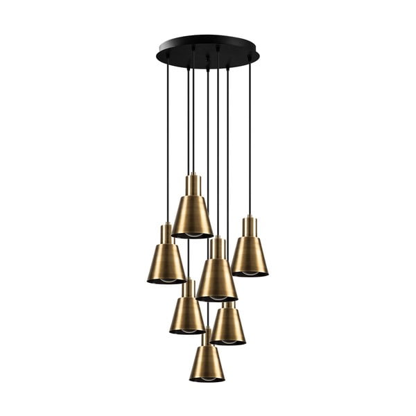 Viseća svjetiljka za 7 žarulja u zlatnoj boji Opviq lights Kem