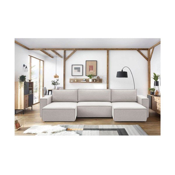 Bež kutna garnitura (u obliku slova "U") Nihad – Bobochic Paris-image-1