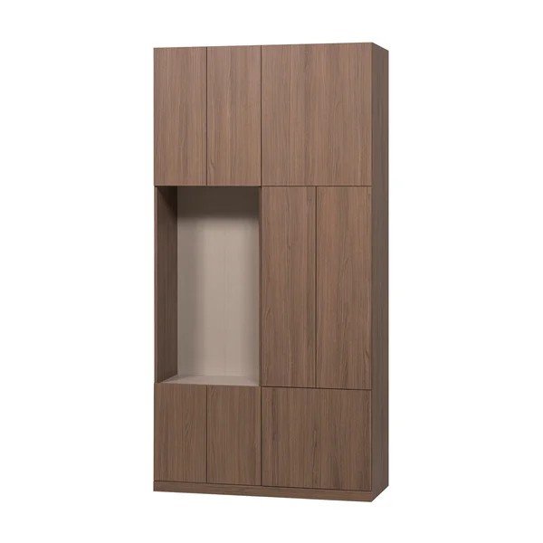Modularni garderobni ormar u tamnoj prirodnoj boji 108x215 cm Build – WOOOD-image-3