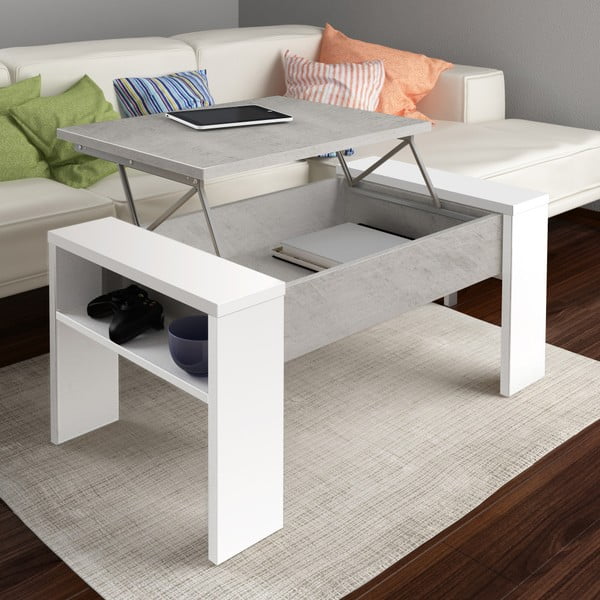 Sivo-bijeli konferencijski stol s prostorom za odlaganje Tomasucci James-image-1