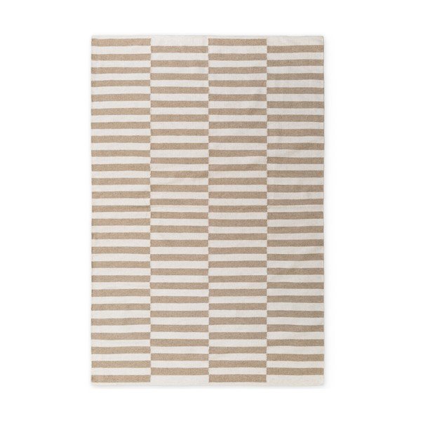 Bijeli/svjetlo smeđi obostrani/ručno rađen vunen tepih 200x300 cm Vika – Hanse Home
