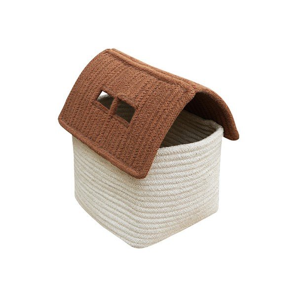 Krem tekstilna dječja kutija za pohranu 22x22x34 cm House Toffee – Lorena Canals