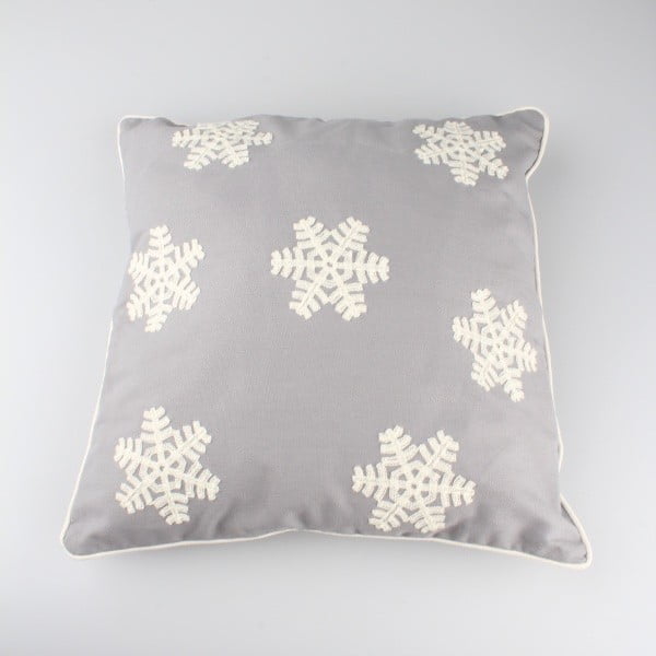 Siva navlaka za jastuk Dakls Snowflake, 40 x 40 cm
