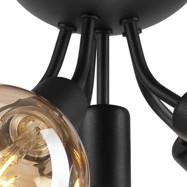 Crna stropna svjetiljka bez sjenila Viggo – LAMKUR-image-4