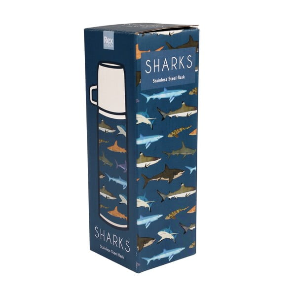 Plava dječja termosica 350 ml Sharks – Rex London-image-3