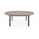 Smeđi okrugao stolić za kavu od punog hrasta ø 100 cm Mu – Gazzda