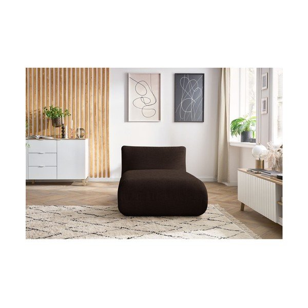 Modul sofe od tamno smeđeg samta Lecomte - Bobochic Paris-image-1