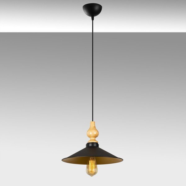 Crna metalna privjesna svjetiljka Opviq lampe Kiriakos-image-1