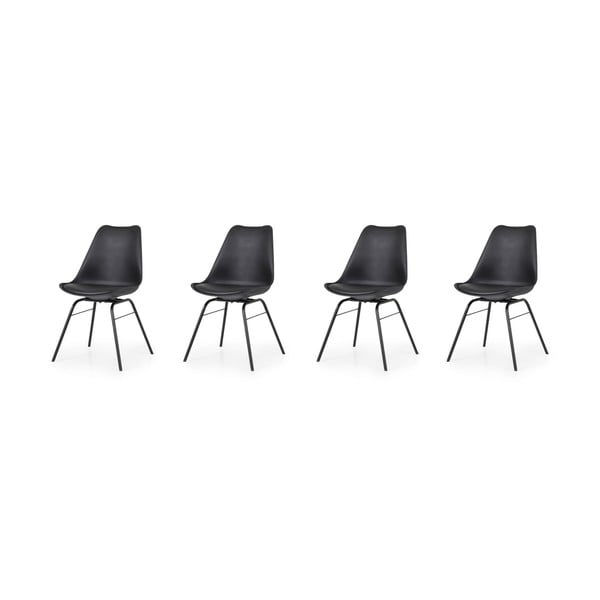 Set od 4 crne blagovaonske stolice Tenzo Brad