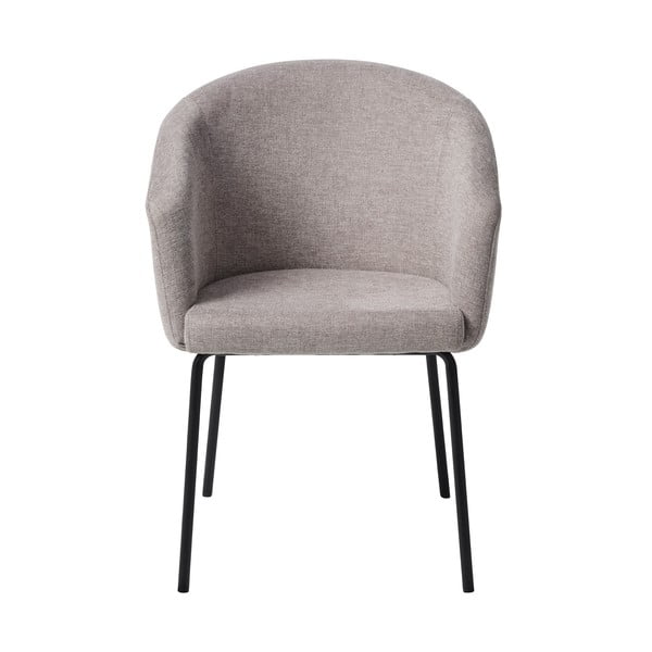 Svijetlo siva podstavljena blagovaonska stolica s naslonima za ruke Easton – Unique Furniture-image-3