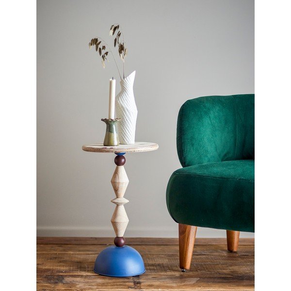 Okrugao pomoćni stol od masivne jele ø 30 cm Mannelli – Bloomingville-image-1