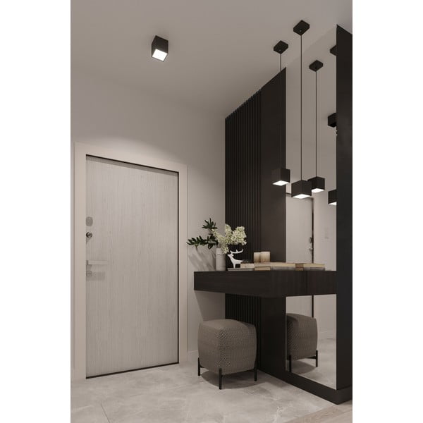 Crna stropna lampa Geo Sollux-image-1