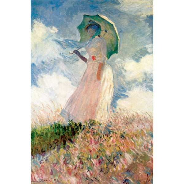 Reprodukcija slike Claudea Moneta- žena sa suncobranom, 45 x 70 cm